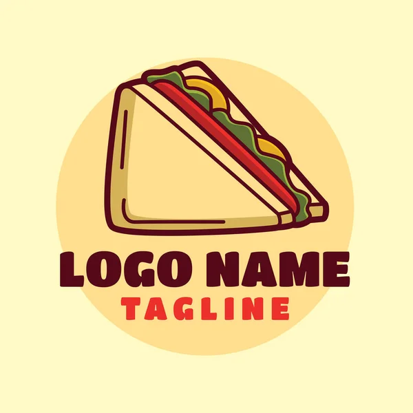 Modèle Logo Sandwich Adapté Pour Restaurant Café Logo — Image vectorielle