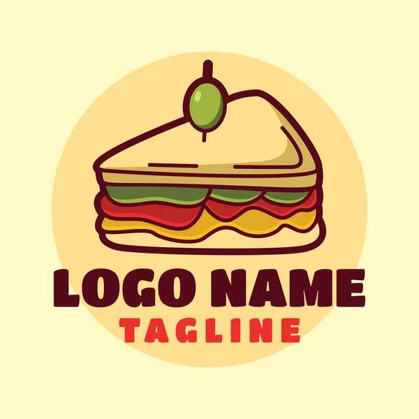 Modèle Logo Sandwich Adapté Pour Restaurant Café Logo — Image vectorielle