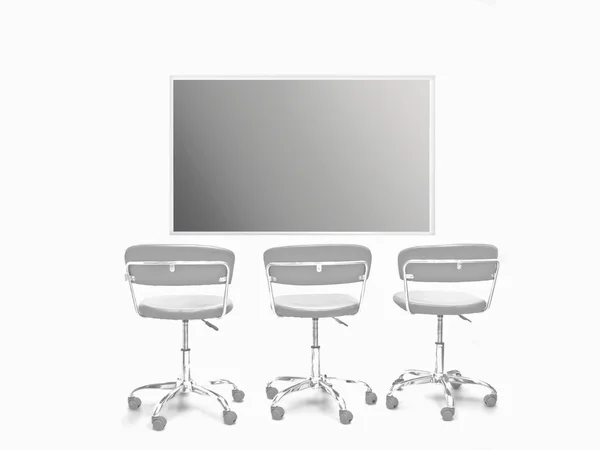 Room with a TV and chairs — Stock Photo, Image