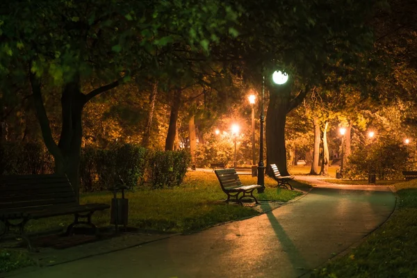 Parque oscuro callejón — Foto de Stock