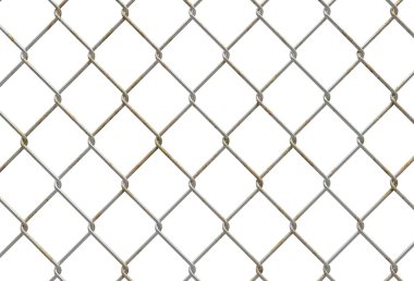 3D metal çit illüstrasyon