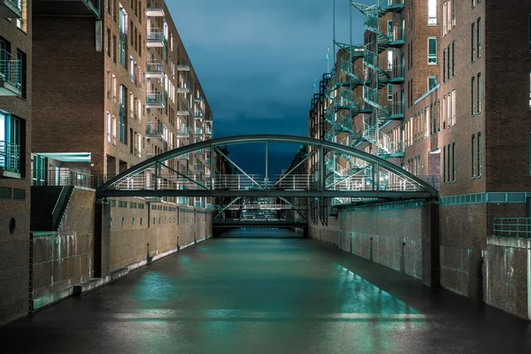 Canal de água de Hamburgo — Fotografia de Stock