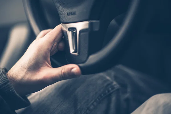 Easy Driving Hand on Wheel — Stock Photo, Image