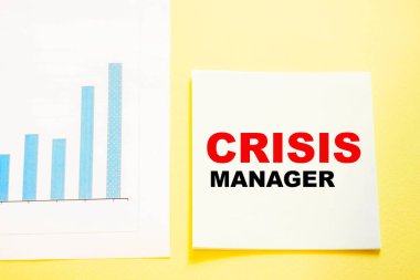 İş metni Meslek Krizi Yöneticisi sarı arka planda.