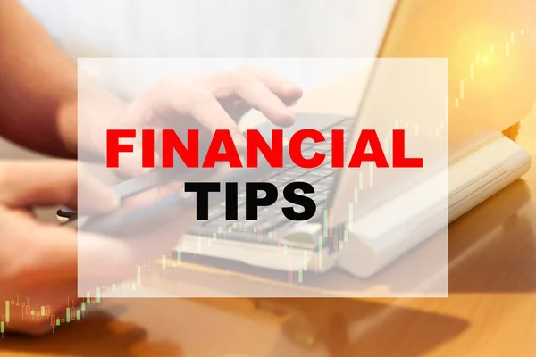 FINANCIAL TIPS - a person searches on a computer in an office at home