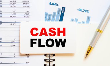 İş ve mali geçmişi olan kartvizitte nakit akışı