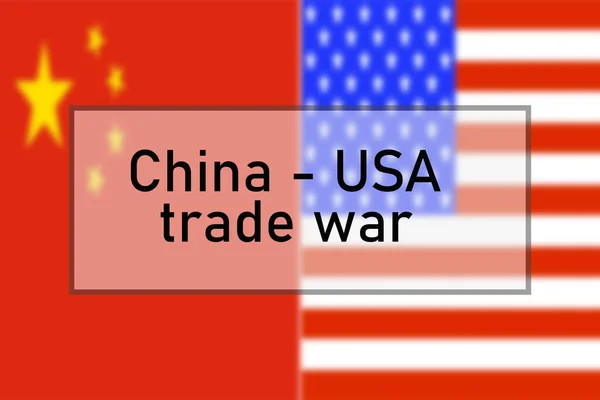 Китай Сша Торговельна Війна Концепція Міжнародної Торгівлі Політичних Відносин — стокове фото