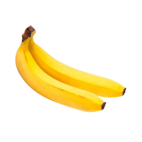 Zwei Bananen isoliert auf weißem Hintergrund — Stockfoto