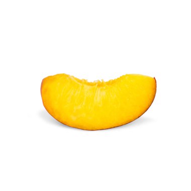 Parça şeftali - beyaz arka plan üzerinde izole