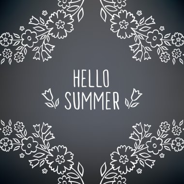 Merhaba yaz. Dekoratif öğeleri ayarlayın.