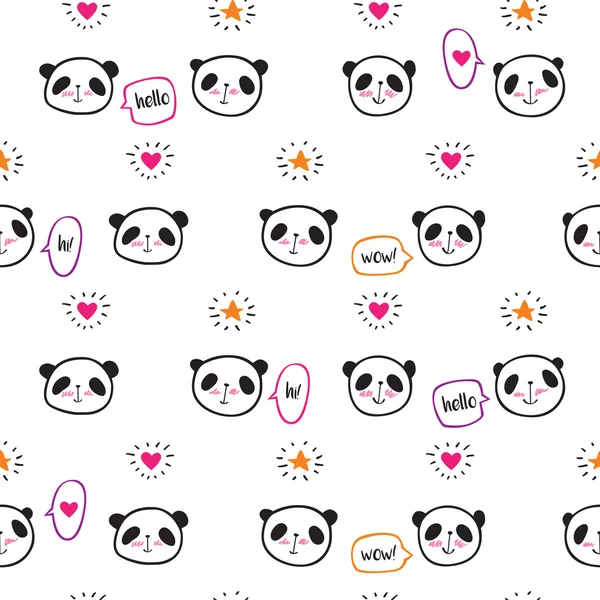 Padrão bonito Panda sem costura, fundo: vetor stock (livre de direitos)  1013401669, Shutterstock