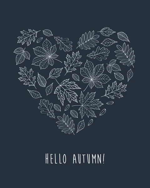 Ciao autunno! testo — Vettoriale Stock