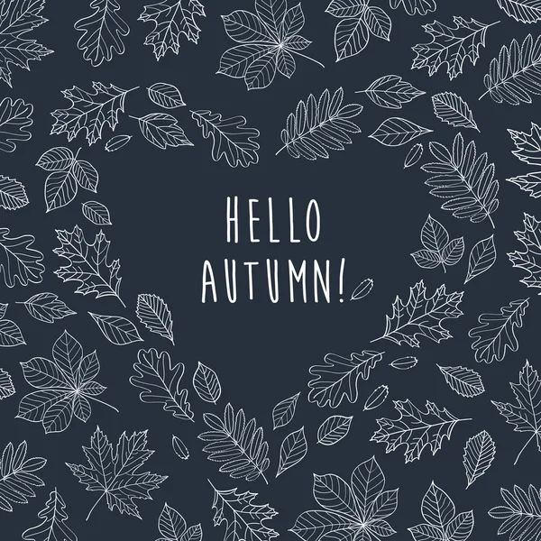 Ciao autunno! testo — Vettoriale Stock