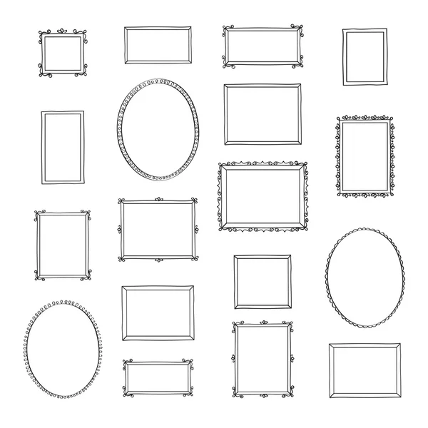 Decorative vintage photo frames. — Stock Vector