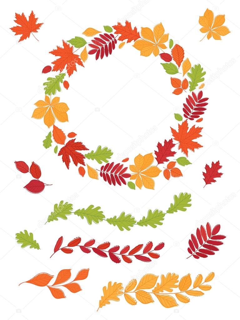 Wreath of autumn leaves