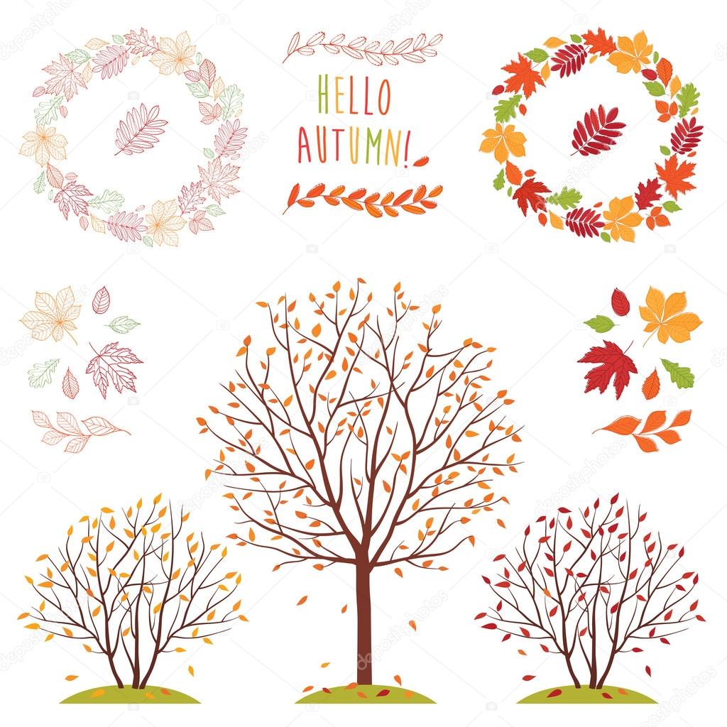  Wreathes of autumn leaves
