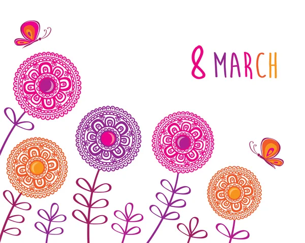 tebrik kartı ile 8 Mart