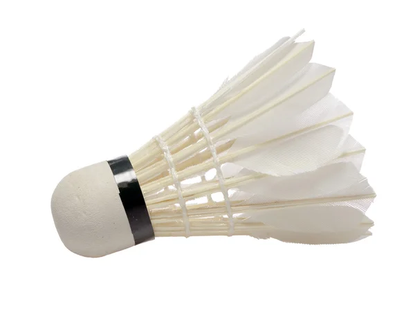 Badminton oynamak için bir raketle — Stok fotoğraf