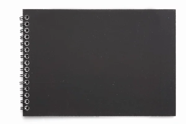 Der schwarze Notizblock für Aufnahmen — Stockfoto