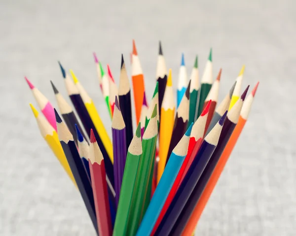 Colored pencils are in a stand — Stock Photo, Image