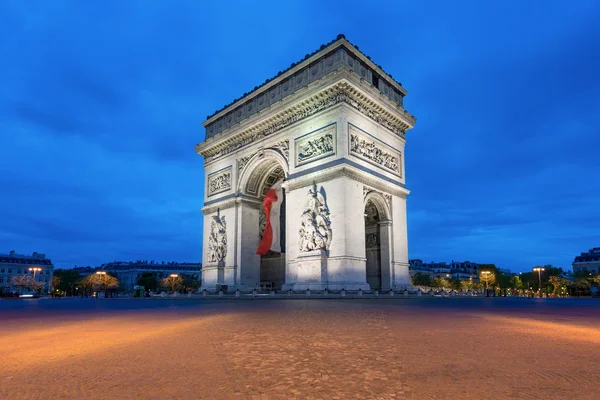 Arco del Triunfo París ciudad al atardecer - Arco del Triunfo — Foto de Stock