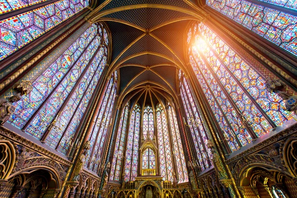 Beautiful interior of the Sainte-Chapelle — Stock Photo, Image