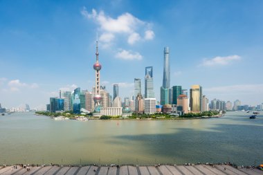 Lujiazui Pudong iş merkezi District Shanghai manzarası 