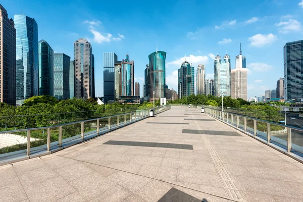 Mrakodrapů Pudong Lujiazui Shanghai ráno v Shanghai, — Stock fotografie