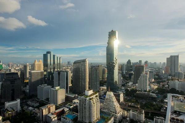 Bangkok Se med skyskrapa i affärsdistriktet i Bangkok Tha — Stockfoto