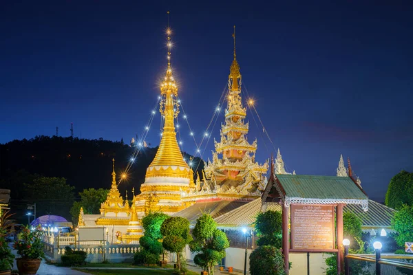 Wat Jongklang Temple Wat Jongkham Temple Most Attention Place Tourist — Stock Photo, Image