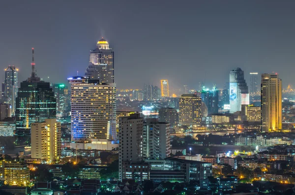 Bangkok vista noturna da cidade, Tailândia — Fotografia de Stock