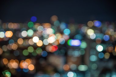 defocused Kentsel şehir gece ışık bokeh arka plan bulanıklık