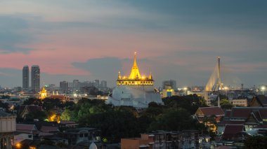 wat saket, seyahat landmark bangkok thaila in, altın Dağı