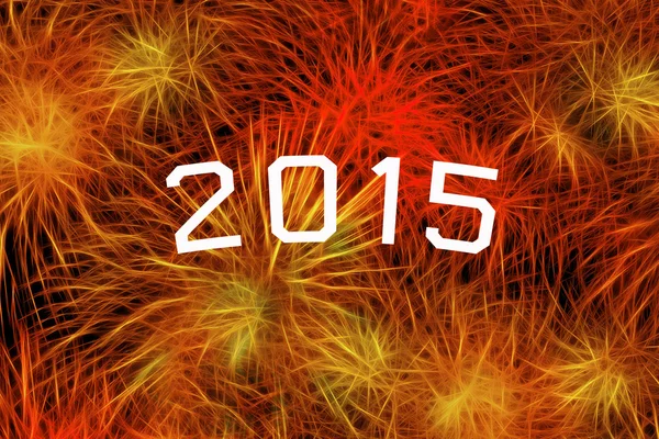 2015 year celebration with fireworks — Stock Photo, Image