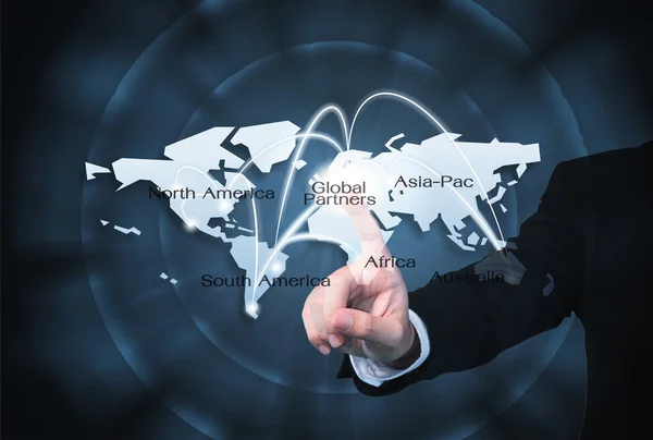 Global Partners Graphic use for import export background — Stock Photo, Image