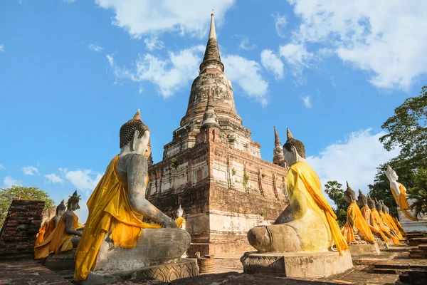 Wat yai chaimongkol in Ayutthaya historisch park, Ayutthaya, Tha — Stockfoto