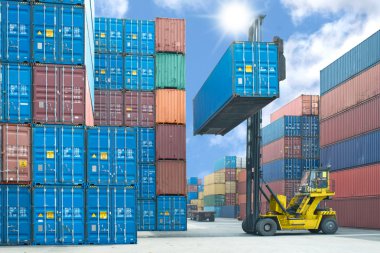 Konteyner kutu yük alma expor kamyonda için taşıma forklift