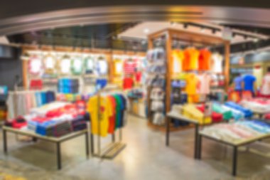 Giyim mağazası ile bulanık resim arkaplanı