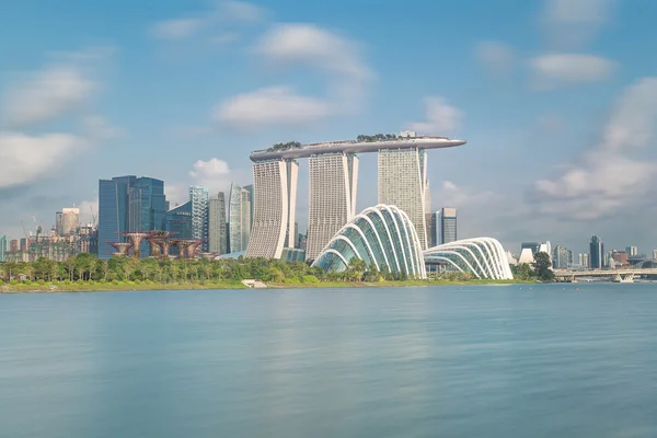 Singapur finans bölgesinin manzarası — Stok fotoğraf