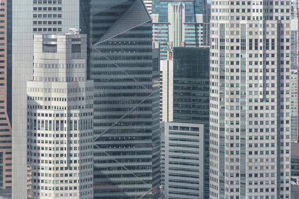 Detail struktury kancelářské budovy v Singapuru — Stock fotografie