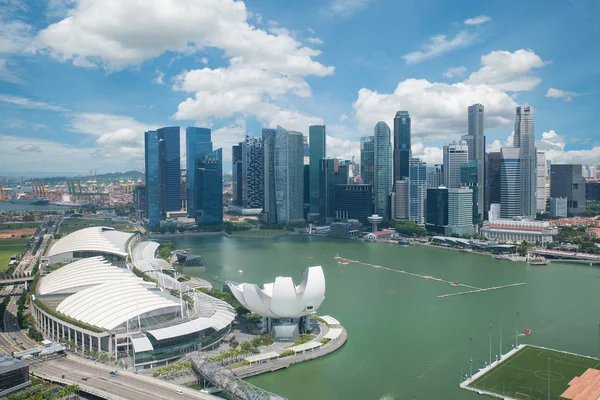 Vista aérea de Singapura no centro da cidade — Fotografia de Stock