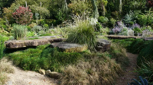 landscape of a garden in Gipuzkoa in the Basque Country on a sunny autumn morning