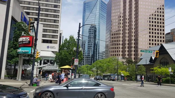 Vancouver Kanada Juni 2019 Straßenlandschaft Vancouver Kanada Während Des Tages — Stockfoto