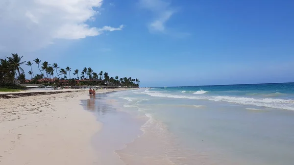 Krajobraz Plaży Punta Cana Bavaro Dominikana — Zdjęcie stockowe