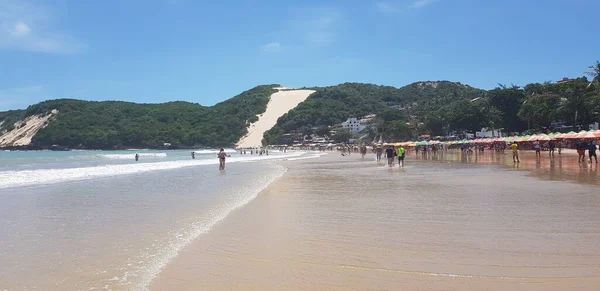 Παραλία Ponta Negra Νατάλ Βραζιλία Φεβρουαρίου 2020 Τοπίο Morro Careca — Φωτογραφία Αρχείου