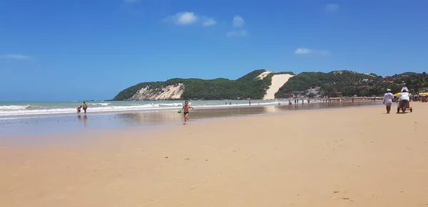 Ponta Negra Beach Natal Brazylia Luty 2020 Krajobraz Wydmy Morro — Zdjęcie stockowe
