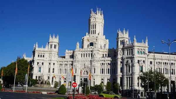 Cibeles Fountain Palace Communications Madrid Spain — Stock Photo, Image