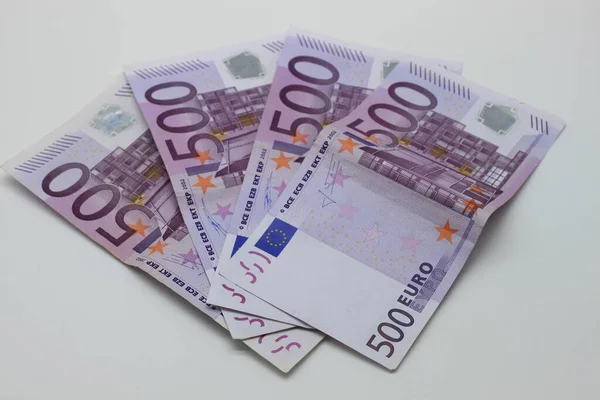 Cinque Centinaia Banconote Euro 500 Euro Contanti Cartacei — Foto Stock