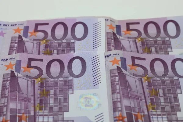Cinque Centinaia Banconote Euro 500 Euro Contanti Cartacei — Foto Stock