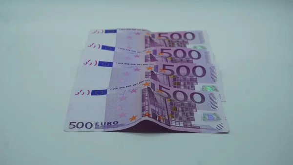 Rendering Pila Cinquecento Banconote Euro Isolate Sfondo Bianco — Foto Stock